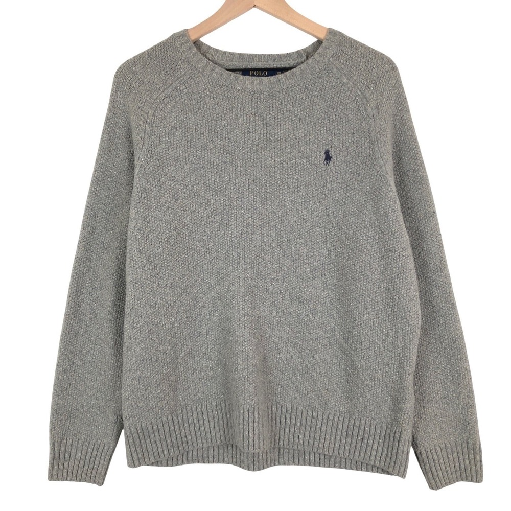 POLO Ralph Lauren Recycled Wool Blend Sweater Men's Sz XXL Gray Crew L/S Classic
